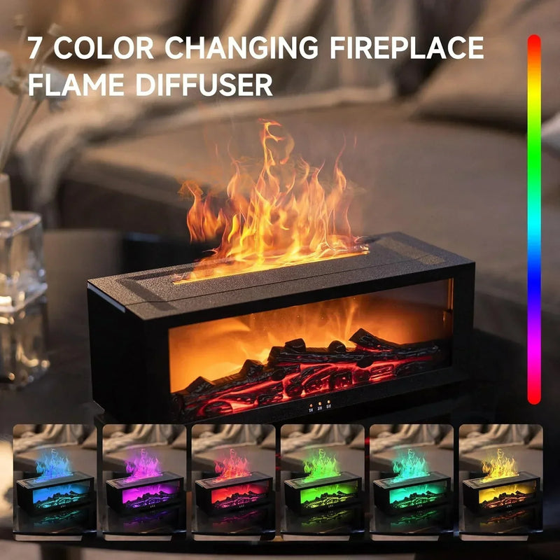 Premium Flame Effect Aromatherapy Diffuser + 2 Free Oils - Transform Your Space
