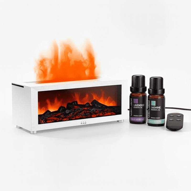 WarmAura™ Aromatherapy Flame Diffuser + 2 Free Oils