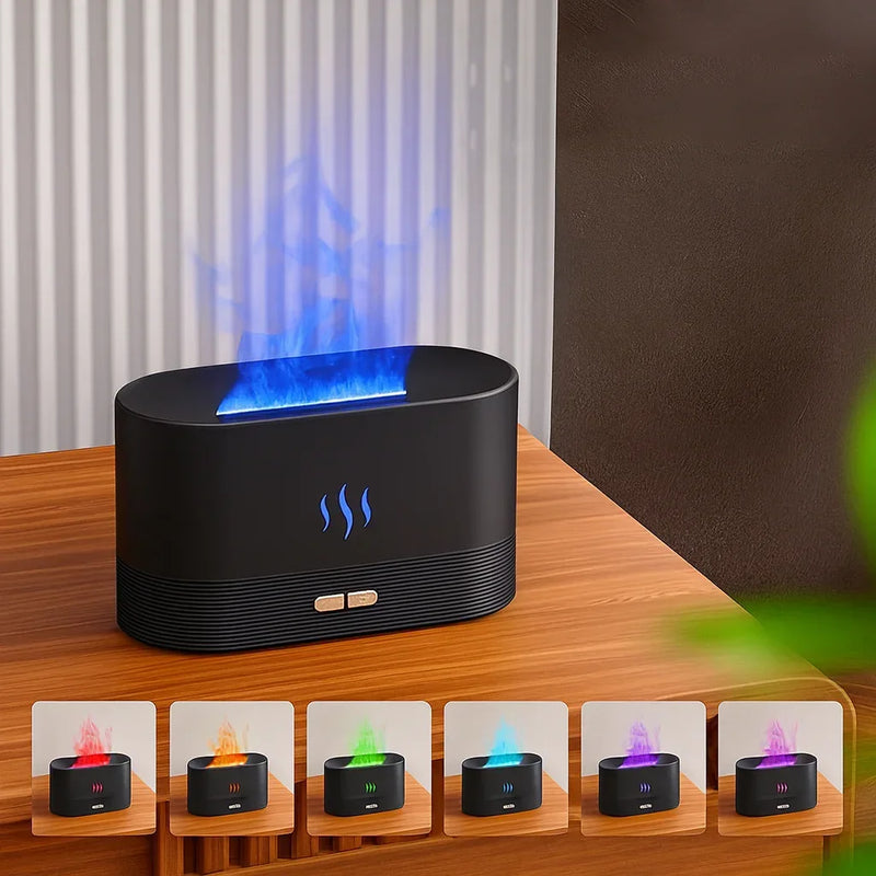 Flame Diffuser + 2 Free Essential Oils – Complete Relaxation Kit