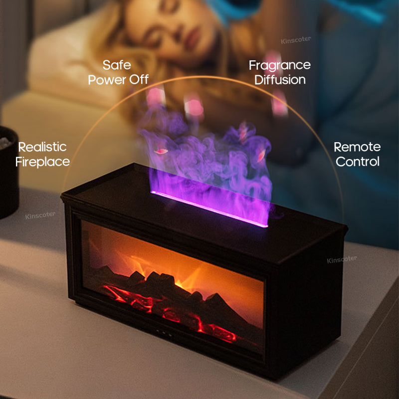 Premium Flame Effect Aromatherapy Diffuser + 2 Free Oils - Transform Your Space