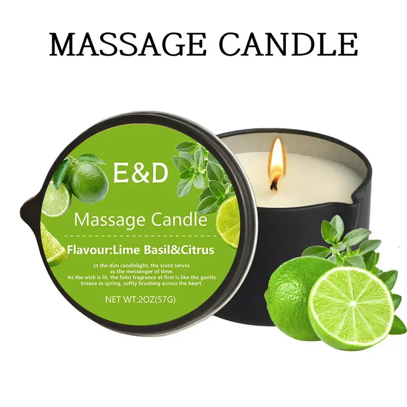 Luxury Massage Oil Candle – Aromatherapy for Stress Relief & Skin Moisturizing