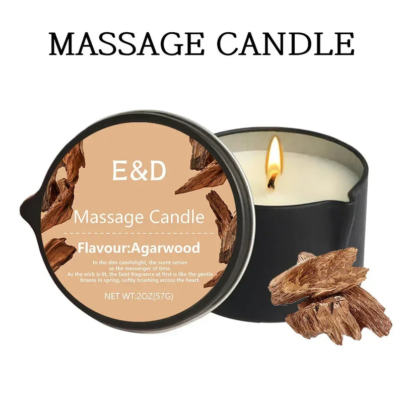 Luxury Massage Oil Candle – Aromatherapy for Stress Relief & Skin Moisturizing