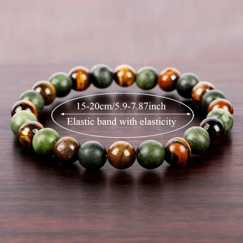 Natural Stone Beaded Bracelet – Anxiety Relief, Protection & Self-Love