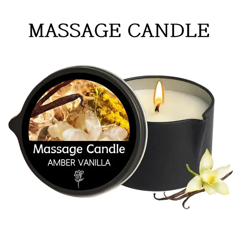 Luxury Massage Oil Candle – Aromatherapy for Stress Relief & Skin Moisturizing