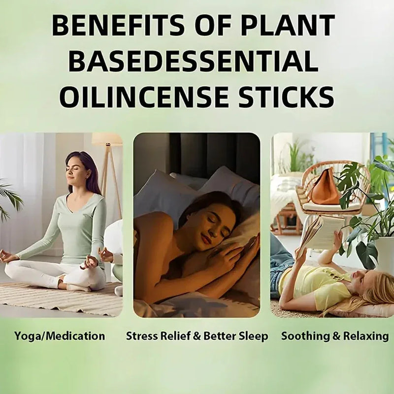 120pcs Aromatherapy Incense Sticks – 7 Natural Random Scents for Yoga & Meditation