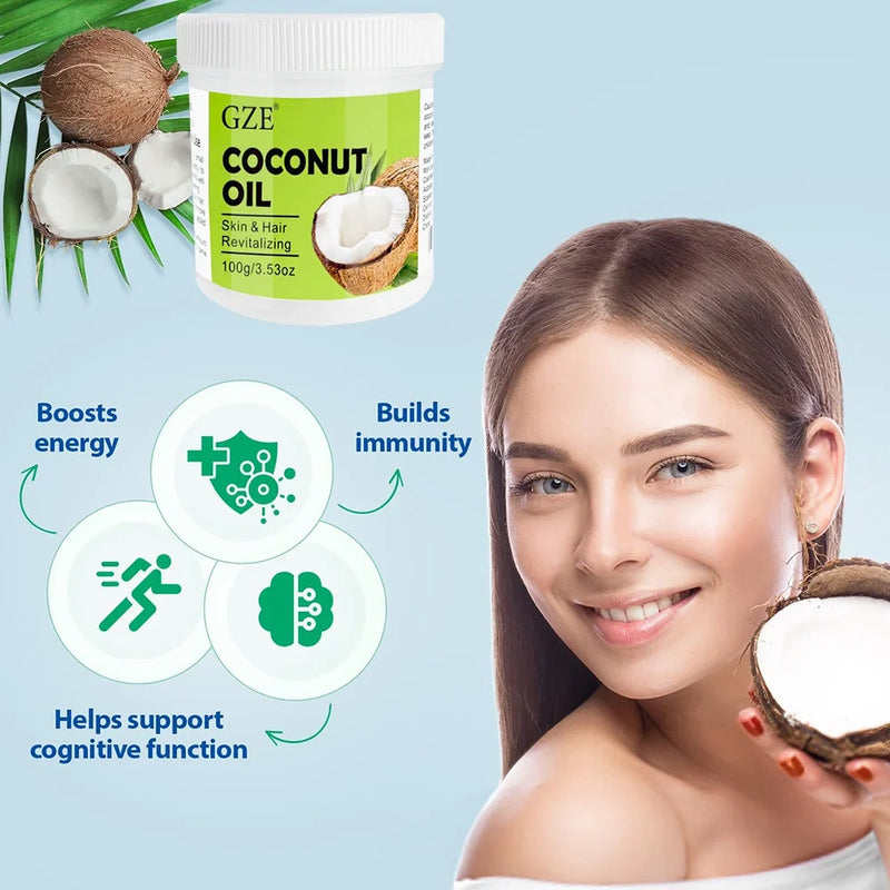 Pure Cold-Pressed Coconut Oil for Skin & Hair