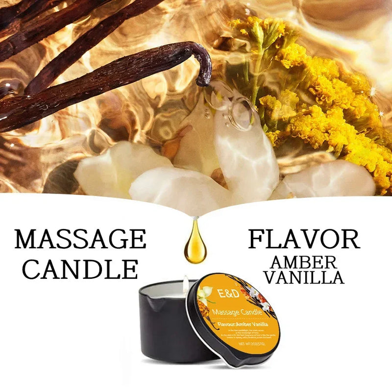 Luxury Massage Oil Candle – Aromatherapy for Stress Relief & Skin Moisturizing
