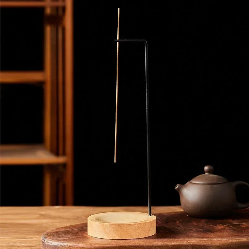Creative Wooden Incense Burner – Upside Down Stick Holder & Decorative Tray