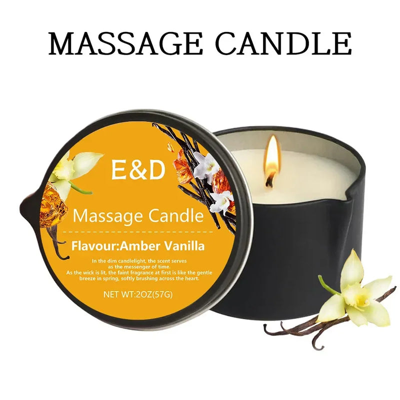 Luxury Massage Oil Candle – Aromatherapy for Stress Relief & Skin Moisturizing