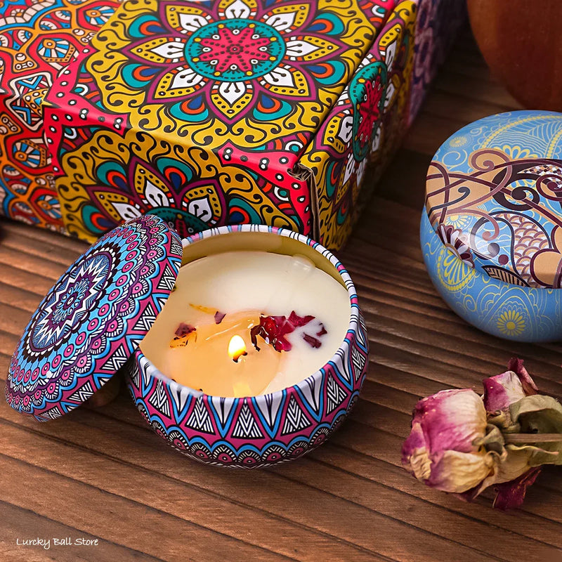 4-Piece Elegant Scented Candle Set – Arabian Design, Smokeless & Perfect for Gifting