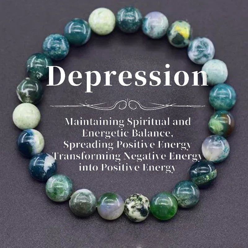 Natural Stone Beaded Bracelet – Anxiety Relief, Protection & Self-Love