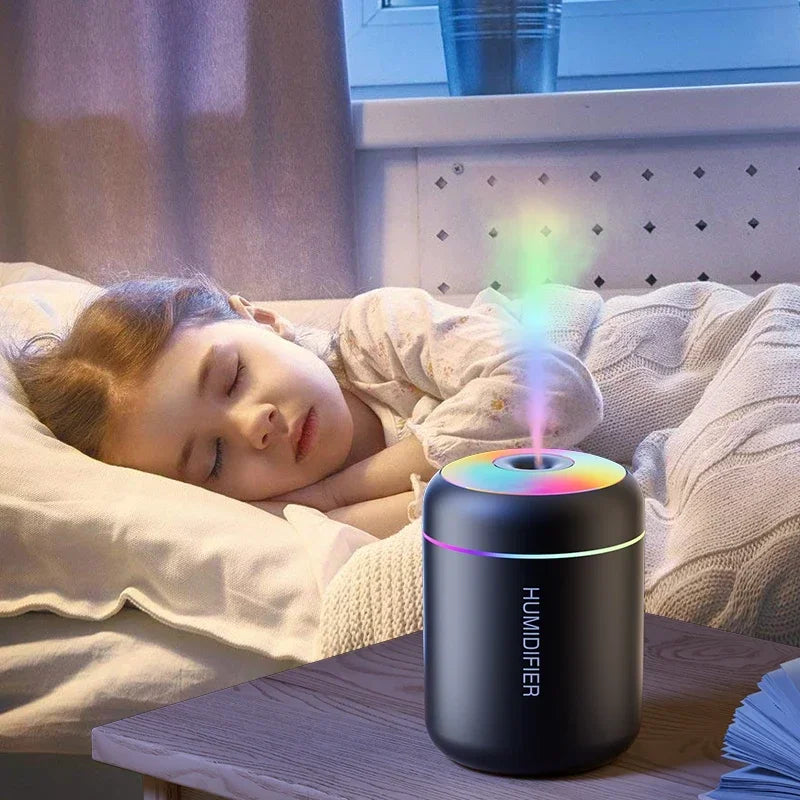 Mini Essential Oil Diffuser – USB Humidifier with LED Lights for Every Room