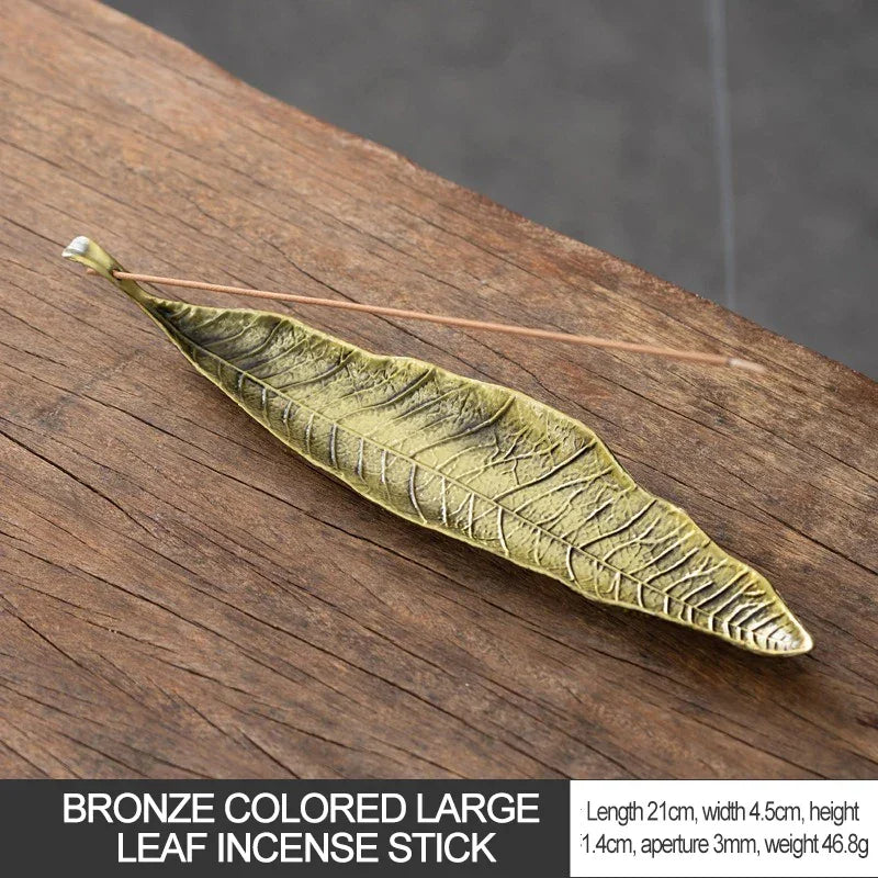Long Leaf Incense Holder – Ash Catcher & Burner Stand for Meditation & Yoga
