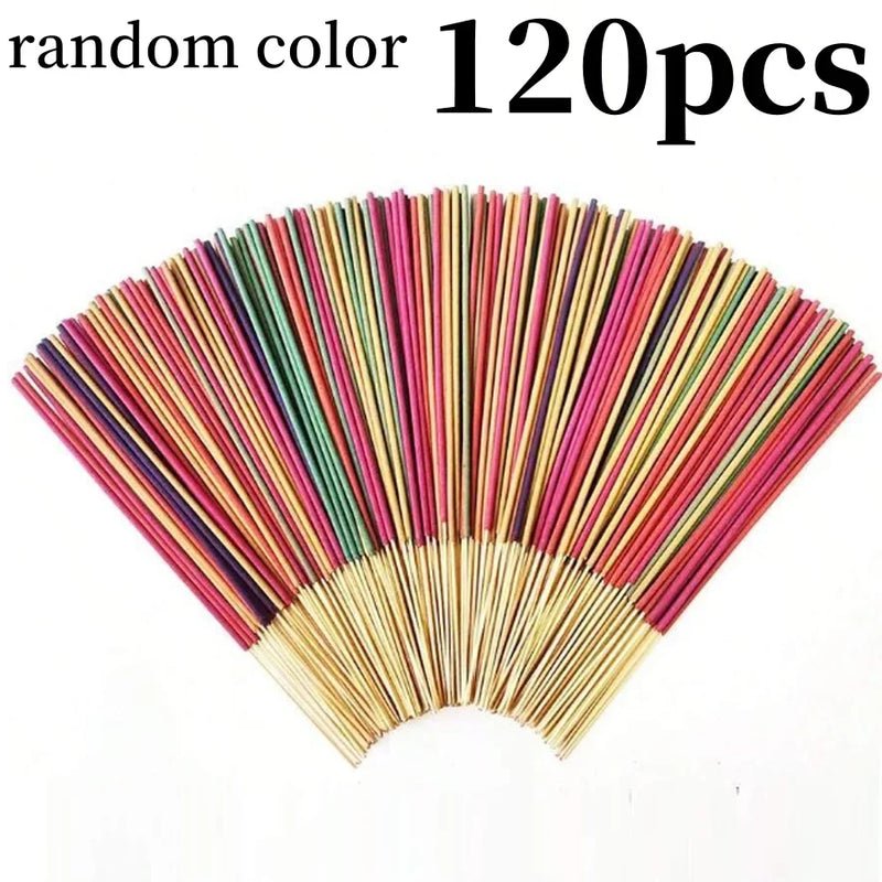 120pcs Aromatherapy Incense Sticks – 7 Natural Random Scents for Yoga & Meditation