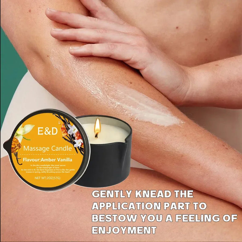 Luxury Massage Oil Candle – Aromatherapy for Stress Relief & Skin Moisturizing