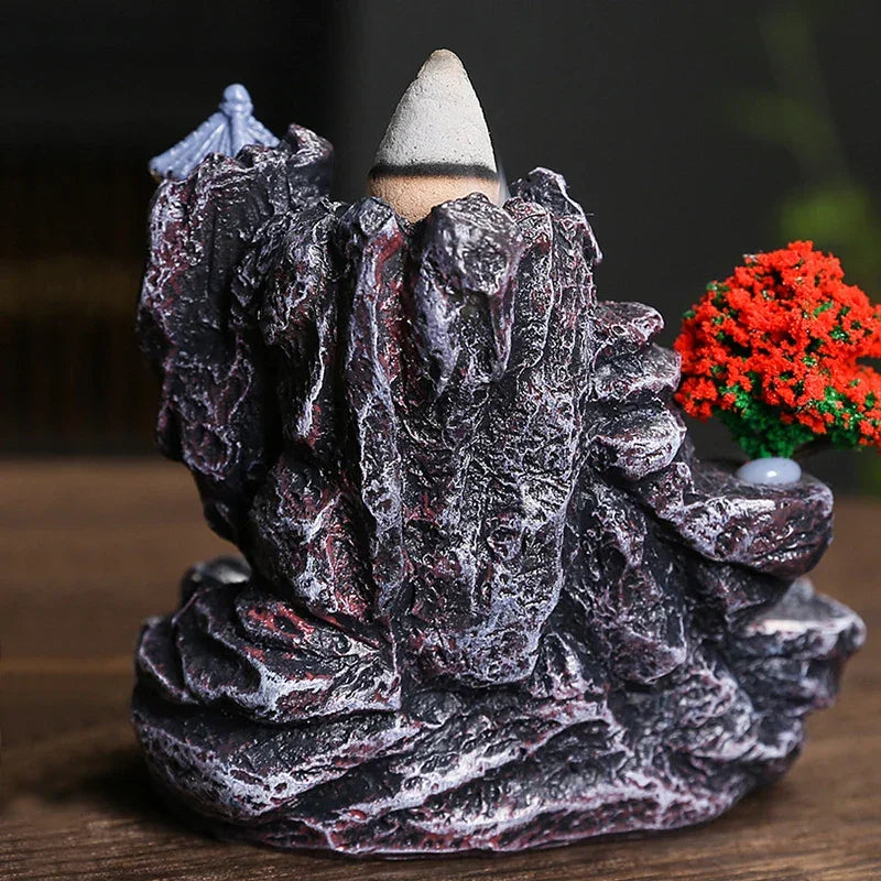 Creative Resin Backflow Incense Holder – Flowing Waterfall Design for Relaxation