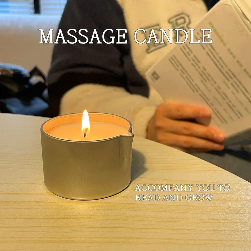 Massage Candle with Essential Oils – 6 Scents, Melts into Warm Sensual Body Oil