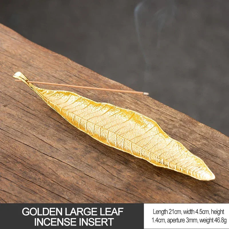 Long Leaf Incense Holder – Ash Catcher & Burner Stand for Meditation & Yoga