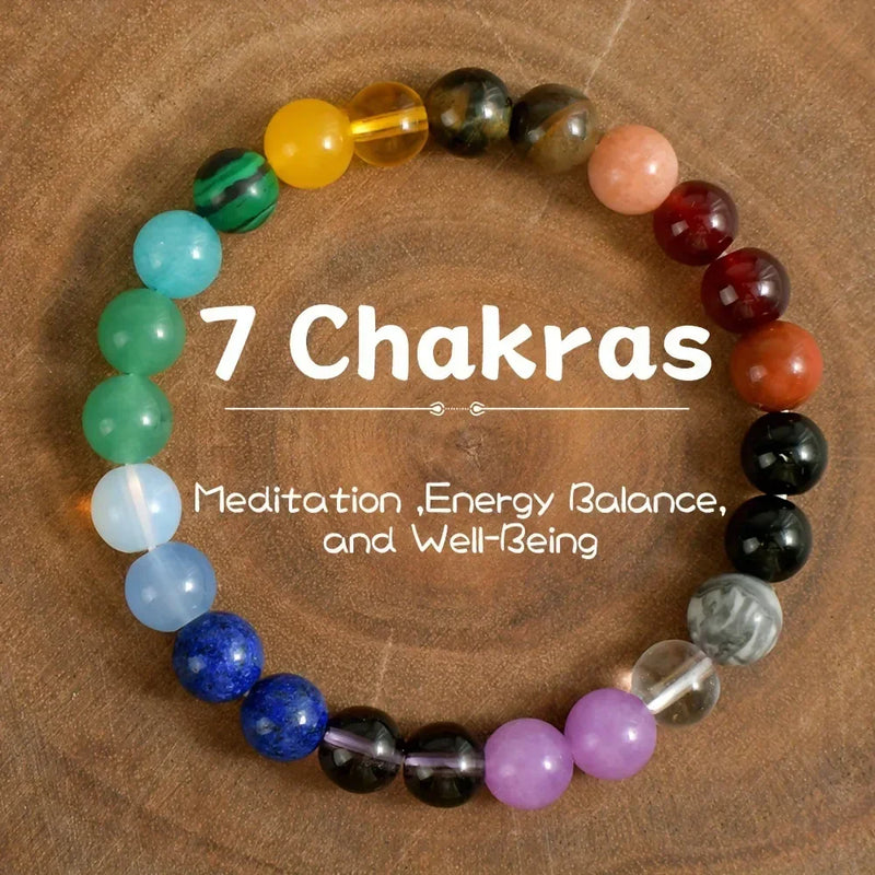 Natural Stone Beaded Bracelet – Anxiety Relief, Protection & Self-Love