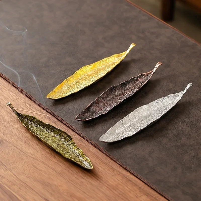Long Leaf Incense Holder – Ash Catcher & Burner Stand for Meditation & Yoga