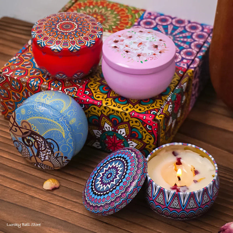 4-Piece Elegant Scented Candle Set – Arabian Design, Smokeless & Perfect for Gifting