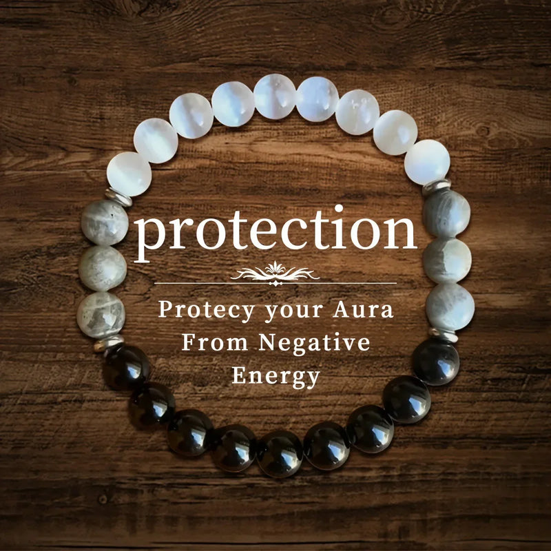 Natural Stone Beaded Bracelet – Anxiety Relief, Protection & Self-Love