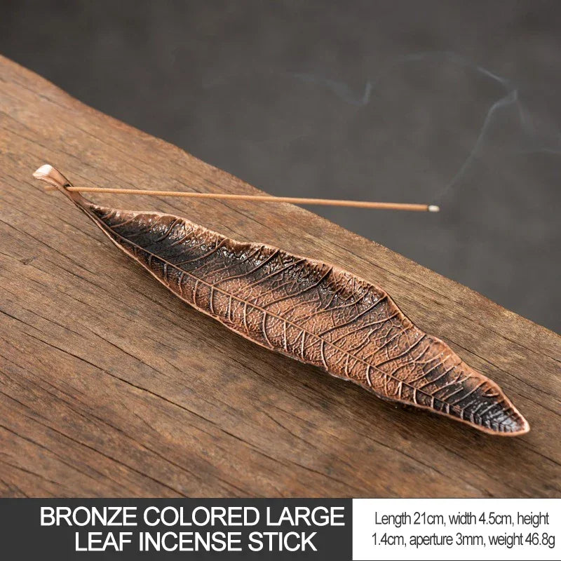 Long Leaf Incense Holder – Ash Catcher & Burner Stand for Meditation & Yoga