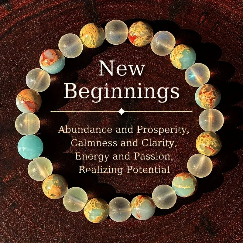 Natural Stone Beaded Bracelet – Anxiety Relief, Protection & Self-Love