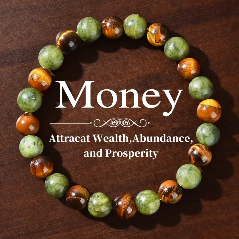 Natural Stone Beaded Bracelet – Anxiety Relief, Protection & Self-Love