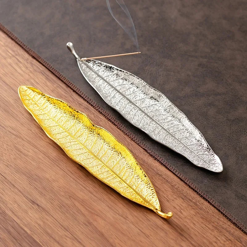 Long Leaf Incense Holder – Ash Catcher & Burner Stand for Meditation & Yoga