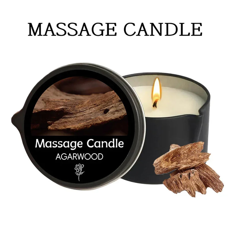 Luxury Massage Oil Candle – Aromatherapy for Stress Relief & Skin Moisturizing