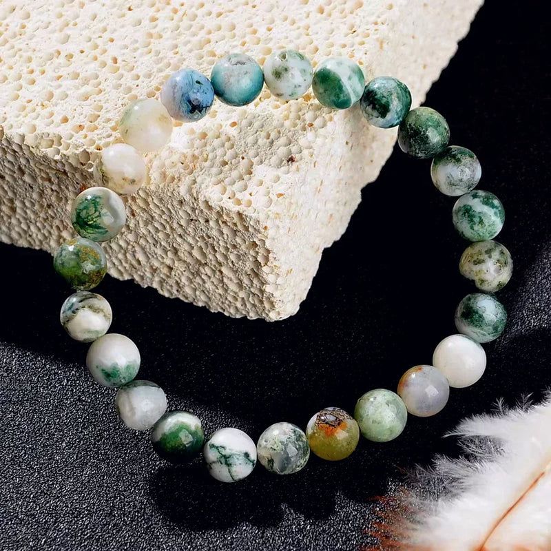 Natural Stone Beaded Bracelet – Anxiety Relief, Protection & Self-Love